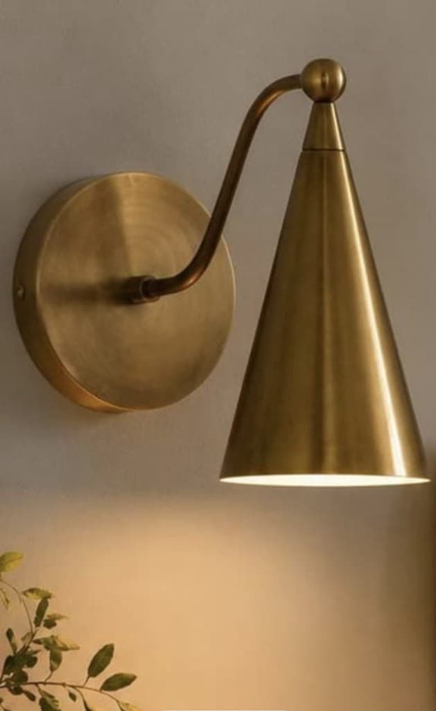 Cone Brass Wall Sconce